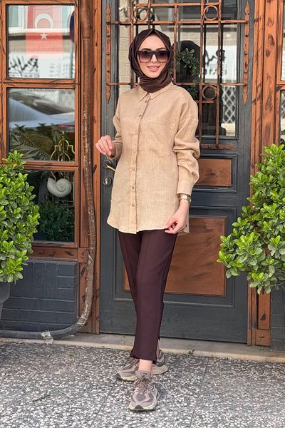 Kayra Tunic Ka-B25-21257 Beige