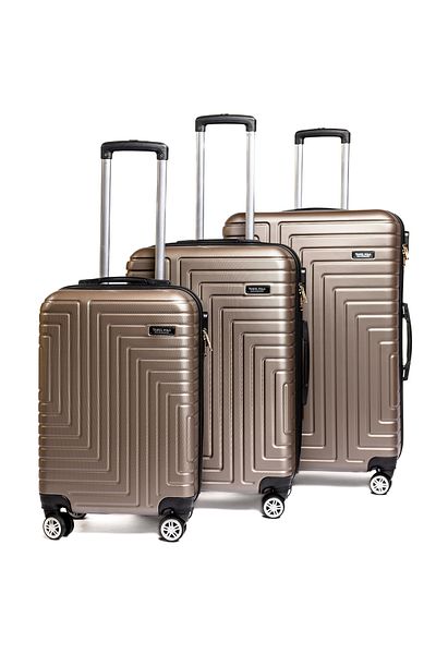 Travel POLO Trolley Set, TRAVEL POLO, ABS, A1004, Smoke, 3 pieces of suitcases with sizes, S-M-L