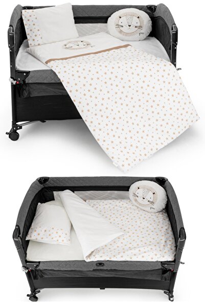 Wellgro Park Yatak Uyku Seti, Bebek Beşik Uyku Seti - 6 Parça, Bej
