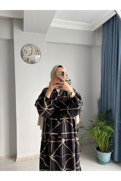 MODA EGE Modal Fabric Patterned Dress