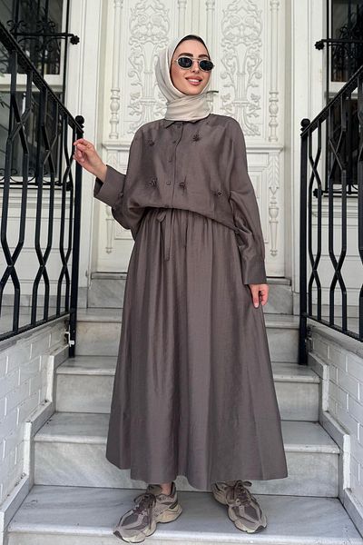 Cloche Skirt Suit Cl25Y02Cl376601 Brown