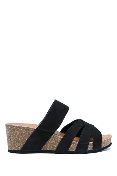 Kifidis K14107 Kifidis Soft Step Women's Wedge Heeled Cork Slippers 36-41