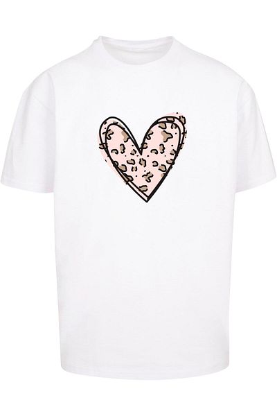 Merchcode Herren Valentines Day - Leopard Heart Heavy Oversize Tee