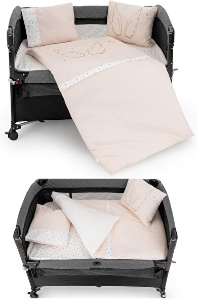 Wellgro Park Yatak Uyku Seti, Bebek Beşik Uyku Seti - 6 Parça, Pembe