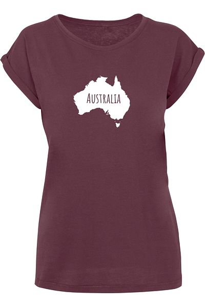 Merchcode Damen Ladies Australia X Extended Shoulder Tee