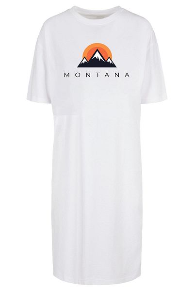 Merchcode Damen Ladies Montana Organic Oversized Slit Tee Dress