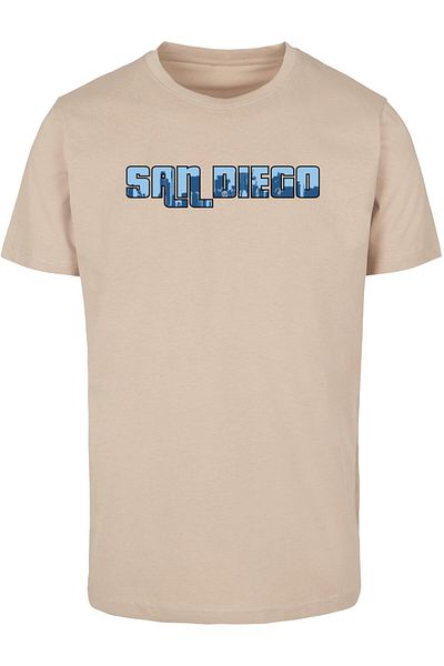 Merchcode Herren Grand San Diego Skyline T-shirt Round Neck