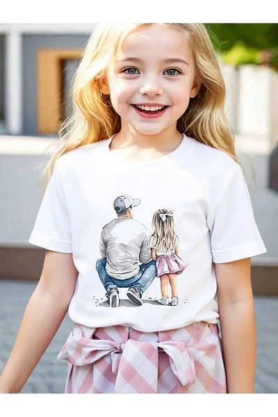 macklin Father and Daughter Printed T-Shirt (Single Product, Combinable Prices Are Separate)