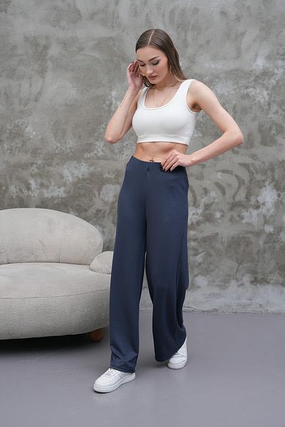 HR Collection Modal Fabric Elastic Waist Palazzo Women's Trousers