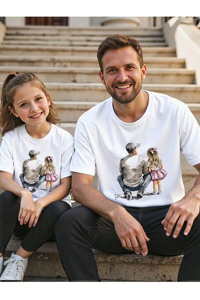 macklin Father and Daughter Printed T-Shirt (Single Product, Combinable Prices Are Separate)