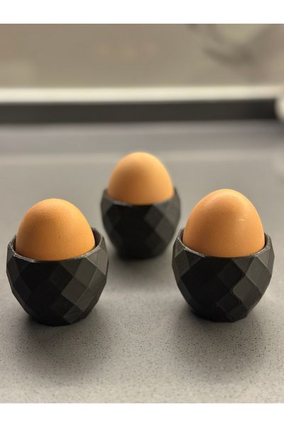 3D DESİNG MARKET Modern 3-Piece Black Egg Set