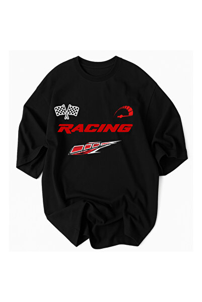 JDM RACING® Resmi Koleksiyon – Oversize Hız Temalı Erkek Tişörtleri