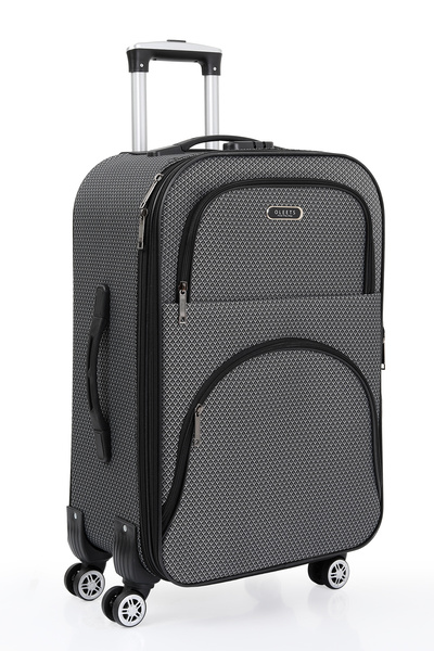 OLEETS 8 Tekerli Su Geçirmez Kumaş Orta Boy Valiz