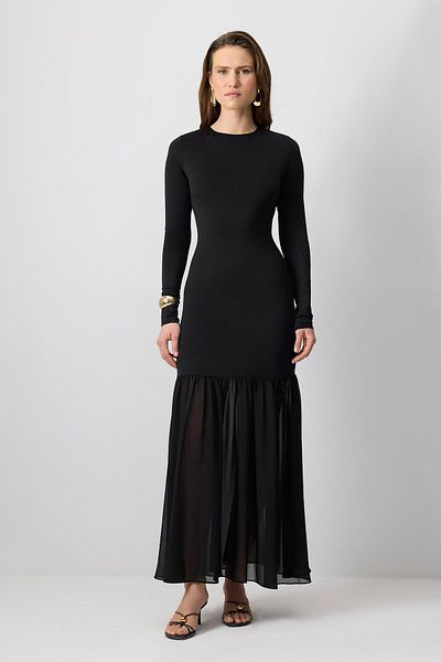 Touché Privé Crew Neck Skirt Smocked Dress