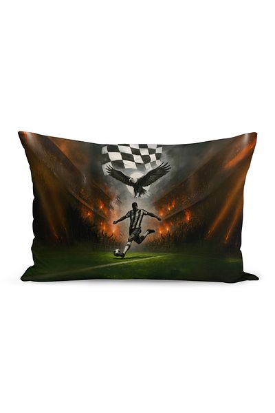 Bertille Home Copil Bebeluș Negru Alb Fan Fotbal Seria Husă de pernă (Husă de pernă)