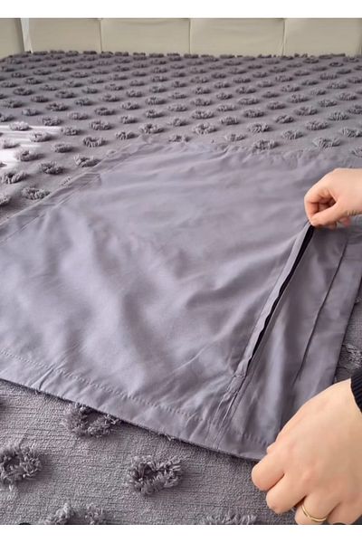 Tly Home Textiles ΜΑΚΡΥΜΑΝΙΚΟ ΑΝΘΡΑΚΙΤΙΚΟ ΓΚΡΙ ΜΟΝΤΕΛΟ ΜΕ ΠΟΜΠΟΝ