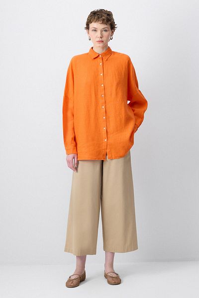 Touché Privé 100% Linen t Sleeve Oversize Shirt