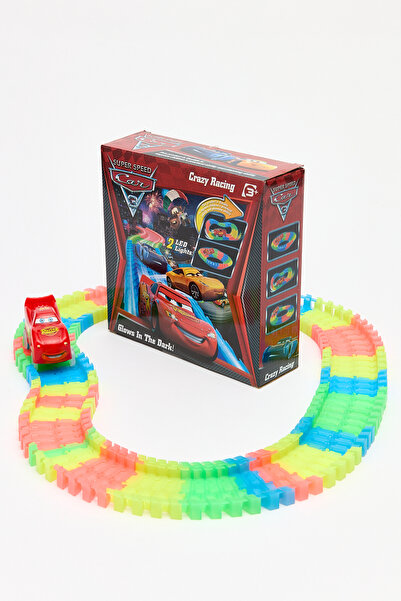 KentOyuncaK Cars Race Car and Race Track That Glows in the Dark (96 Pieces)