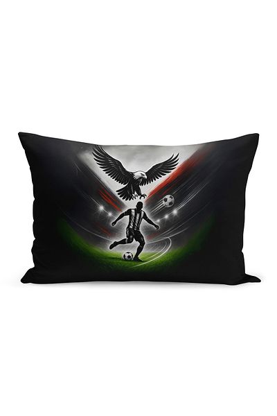 Bertille Home Copil Bebeluș Negru Alb Fan Fotbal Seria Husă de pernă (Husă de pernă)
