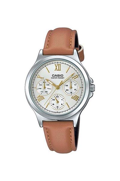 Casio Women's Enticer Leather Analog Watch LTP-V300L-7A2UDF - 33mm Brown