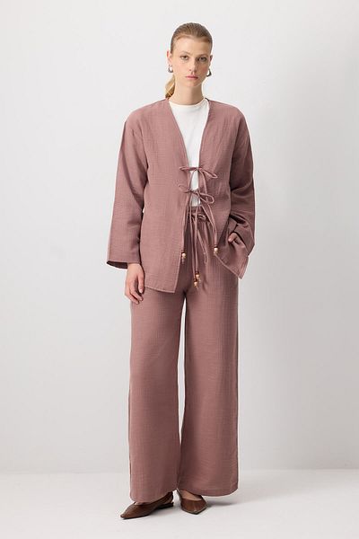 Touché Privé Front Tie Kimono Pants Suit
