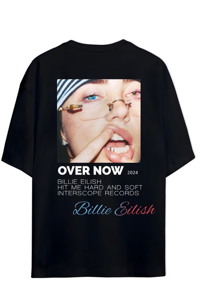 SVART WEAR Bıllıe Eılısh Album Cover Ower Now Unısex Tshırt (PAMUKLU PENYE ÜRÜN-YÜKSEK ÇÖZÜNÜRLÜKLÜ BASKI)