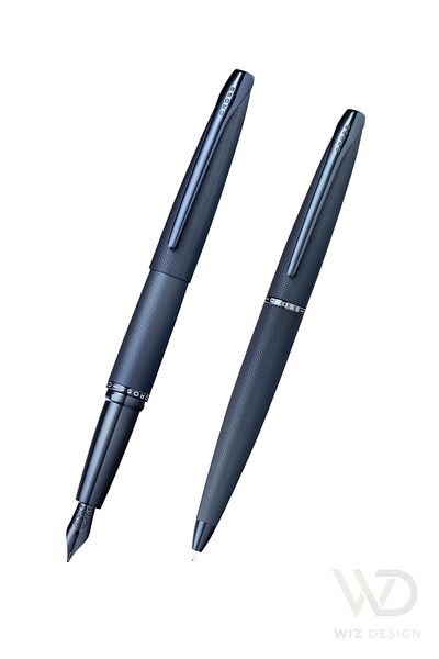 Cross مجموعة أقلام حبر جاف من Atx Night Blue مع صندوق هدايا خاص
