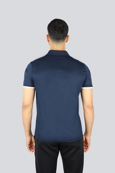 PAUL&SHARK Men's 100% Cotton Regular Fit Short Sleeve Navy Blue Polo Collar T-Shirt 25411312A-013
