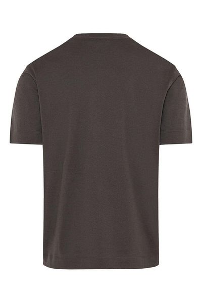 Emporio Armani Men's Regular Fit Round Neck Eagle Embossed Short Sleeve Brown T-Shirt Em001040 Af13669-U81