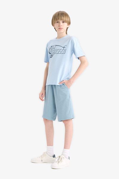 DeFacto Pantaloni scurți simpli de bază pentru băiat cu talie elastică B5867a825sm