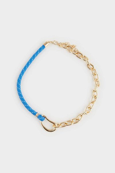 DeFacto Women's Blue Rope Detailed Gold Necklace F1121Axns