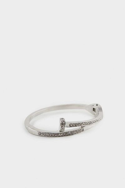 DeFacto Women's Silver Stone Handcuff Bracelet F3651Axns