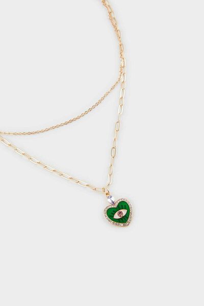 DeFacto Women's Evil Eye Themed Combination Necklace F0810Axns