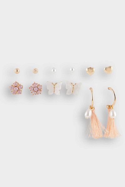 DeFacto Women's 6-Piece Gold Earrings F0709Axns