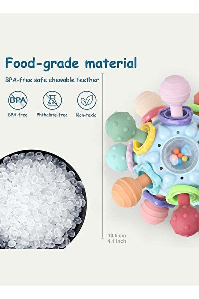 Yelajoy Baby Teether Toys, Safe and Non-toxic, Prevent Babies from Swallow by Mistake, Suitable for Newborns