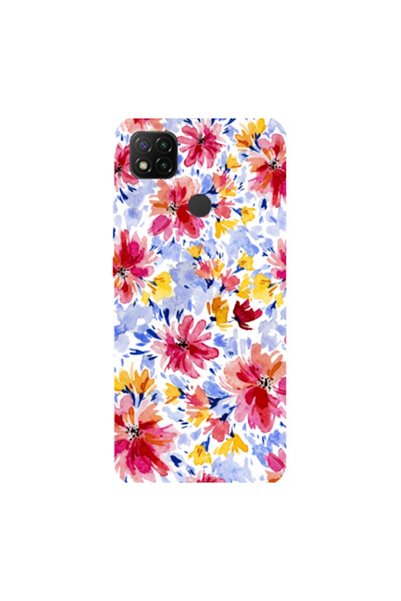 Zebana Xiaomi Redmi 10A Compatible Case Spring Flowers 7 Silicone Case (Printed)