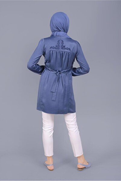 Alvina Back Embroidered and Belted Tunic - 41601
