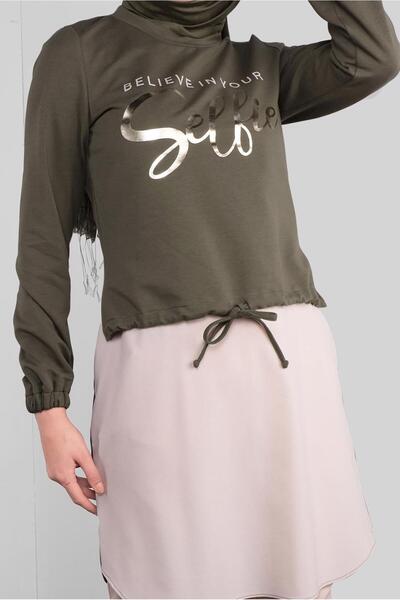 Alvina 41230 Model Printed and Lace-Up Tunic