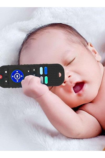 Yelajoy Baby Teether Toys, 2-Pack, Cute Shape, Suitable for Relieving Baby Teething Pain and Playing, Black