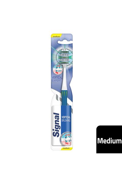 Signal Toothbrush Vertical Expert Medium 1 pc Assorted Color