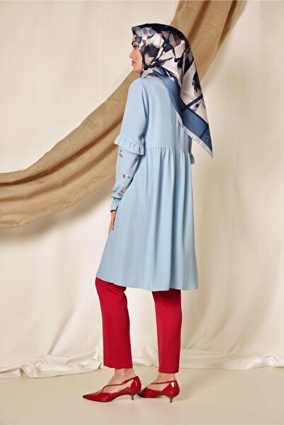 Alvina Embroidered Sleeves Bol Cut Tunic 4274