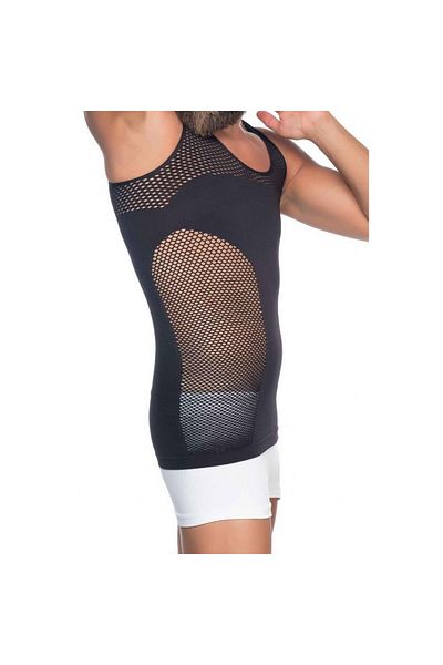 Narnuga Mi̇raxx Black Mi Emay E1006 Mesh Men's Corset Undershirt