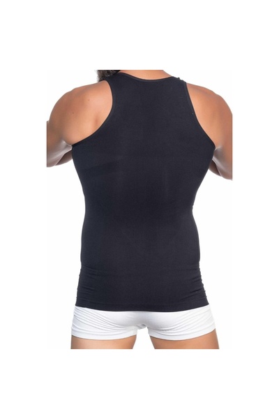 Narnuga Mi̇raxx Black Mi Emay E1002 U Collar Men's Corset Undershirt