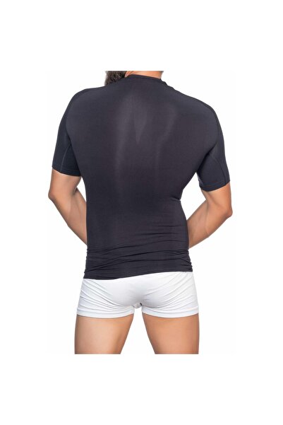 Narnuga Mi̇raxx Black Mi Emay E1010 Half Sleeve Men's Corset Undershirt