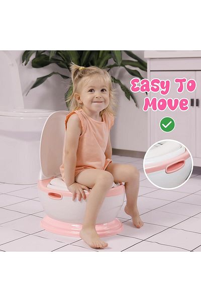 Yelajoy Toddler Potty Training Toilet,Sturdy Non-Slip Design,Removable PVC Soft Seat,Pink