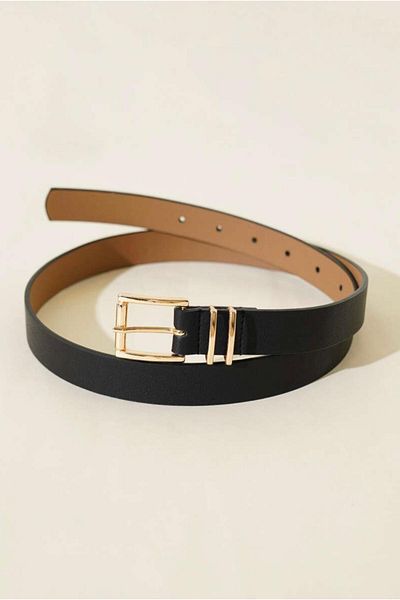 Desre Moda 2-Piece Gold Buckle Bridged Women's Belt Trouser Belt Dress Belt Shirt Belt Coat Belt