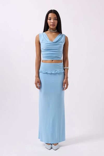 Butik Fold Waist Detail Maxi Skirt