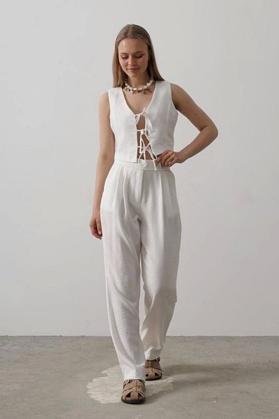 nedo7 Tie-Up Vest - White
