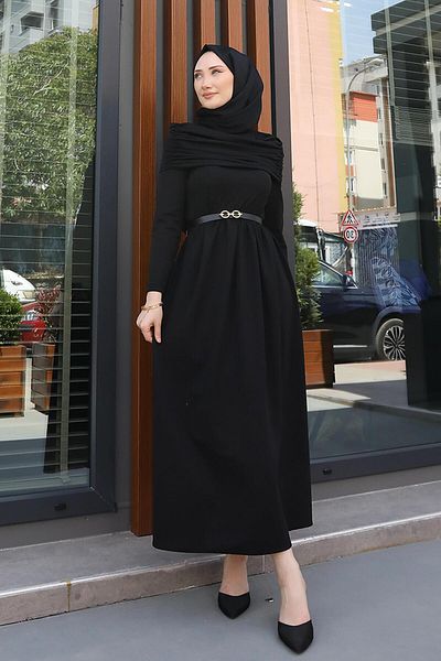 GİYZAMİLA Φόρεμα Draped Μαύρο