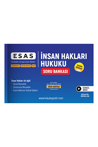 hukuk öğretir insan hakları hukuku soru bankası kitabı kaymakamlık - misyon koruma - paem komiser yardımcılığı
